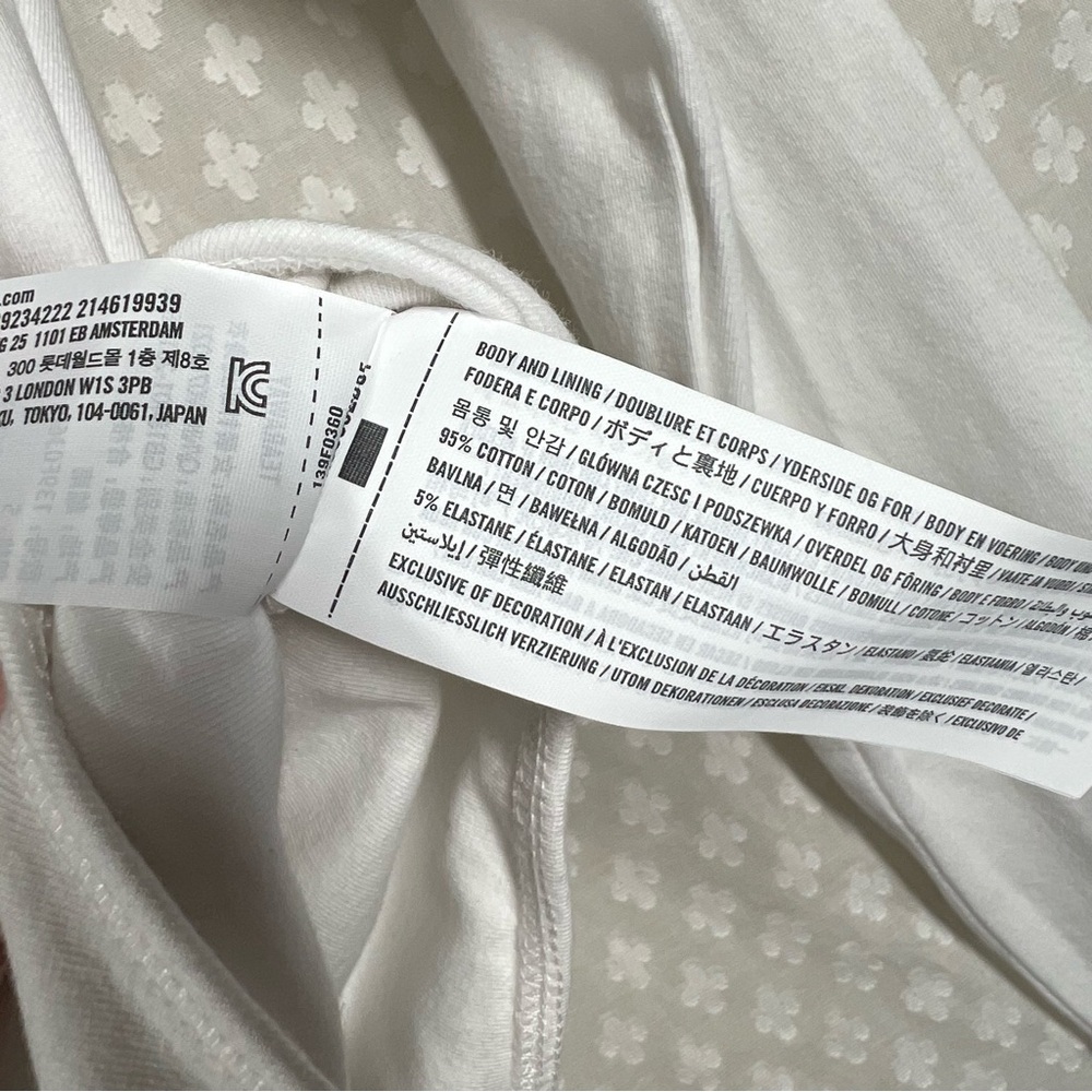 Abercrombie‎ & Fitch NWT White Square Neck Long Sleeve Bodysuit - Picture 5 of 6